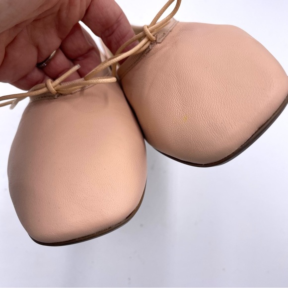 NEW Everlane Pink Italian Leather The Day Tie Ballet Flat in Size 6 - Picture 5 of 15